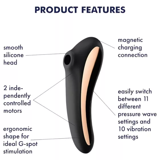 Satisfyer Dual Kiss - vibrační stimulátor na klitoris a vagínu