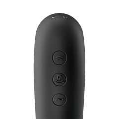   Satisfyer Dual Kiss - dobíjecí vaginální a klitoriální vibrátor (černý)