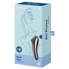   Satisfyer Dual Kiss - dobíjecí vaginální a klitoriální vibrátor (černý)