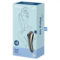   Satisfyer Dual Kiss - dobíjecí vaginální a klitorální vibrátor (černý)
