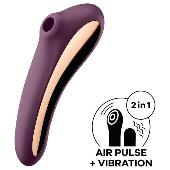 Satisfyer Dual Kiss - 2v1, vaginální a klitorální vibrátor (fialový)