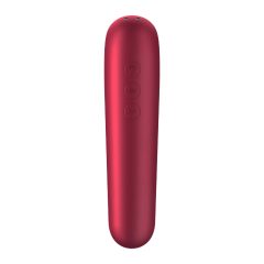   Satisfyer Dual Love - nabíjecí, vodotěsný smart vibrátor na klitoris a vagínu (červený)
