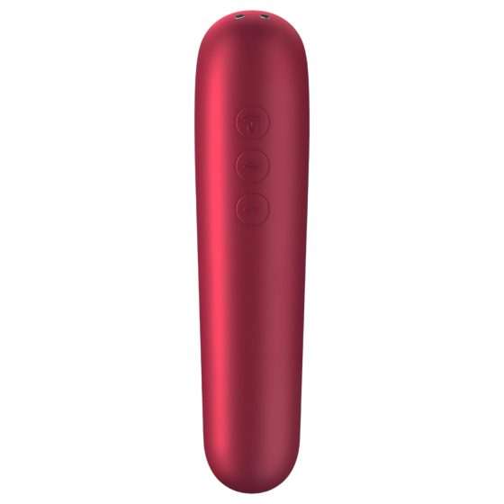 Satisfyer Dual Love - vibrátor na klitoris a vagínu - chytrý - červený