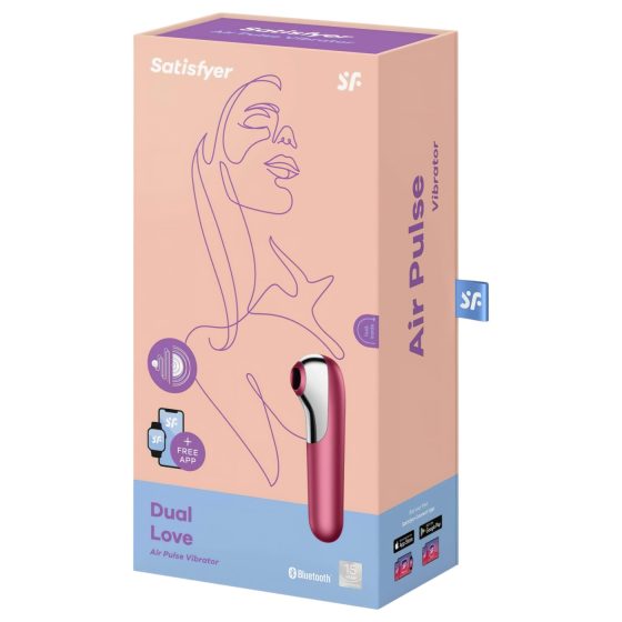 Satisfyer Dual Love - vibrátor na klitoris a vagínu - chytrý - červený
