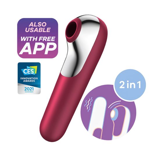 Satisfyer Dual Love - vibrátor na klitoris a vagínu - chytrý - červený