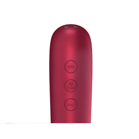 Satisfyer Dual Love - vibrátor na klitoris a vagínu - chytrý - červený