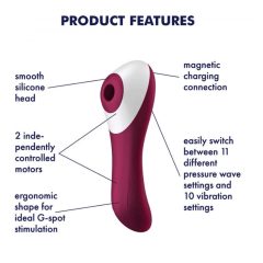  Satisfyer Dual Crush - nabíjecí vaginální a klitorisový vibrátor (červený)