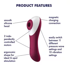   Satisfyer Dual Crush 2v1 stimulátor klitorisu a vibrátor na bod G (červený)