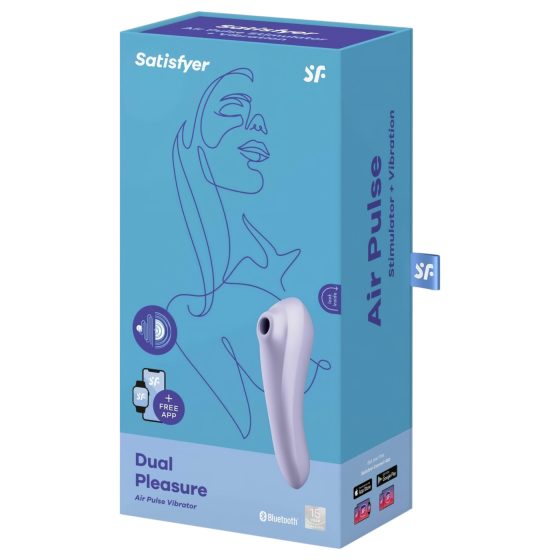 Satisfyer Dual Pleasure – chytrý vzduchový 2v1 vibrátor (fialový)