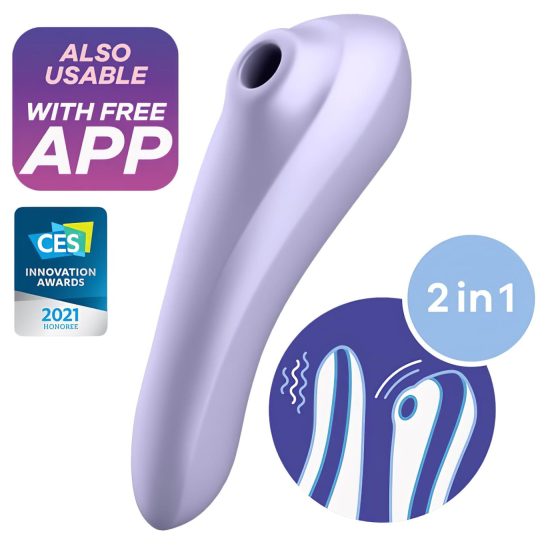 Satisfyer Dual Pleasure – chytrý vzduchový 2v1 vibrátor (fialový)