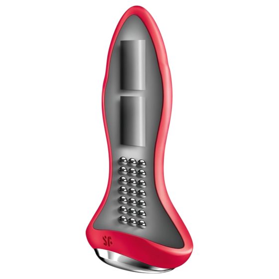 Satisfyer Rotator Plug 1 - perličkový anální vibrátor (červený)