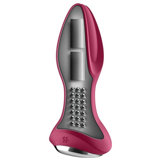 Satisfyer Rotator Plug 2 - dobíjecí, perlový anální vibrátor (červený)