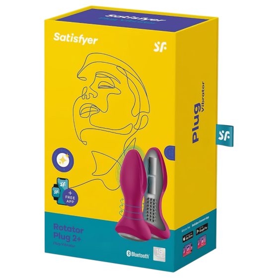 Satisfyer Rotator Plug 2 - dobíjecí, perlový anální vibrátor (červený)