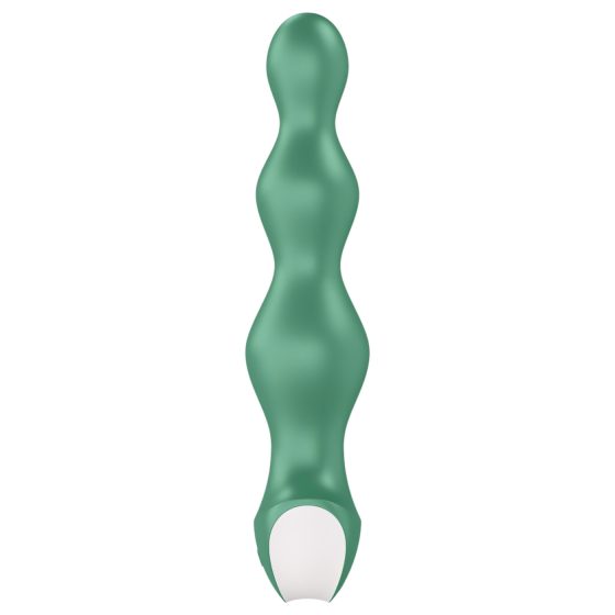 Satisfyer - anální vibrátor s vibracemi - dobíjecí, vodotěsný, zelený