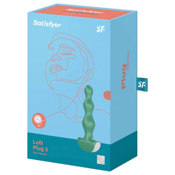 Satisfyer Lolli-Plug 2 - akumulátorový, vodotěsný anální vibrátor (zelený)