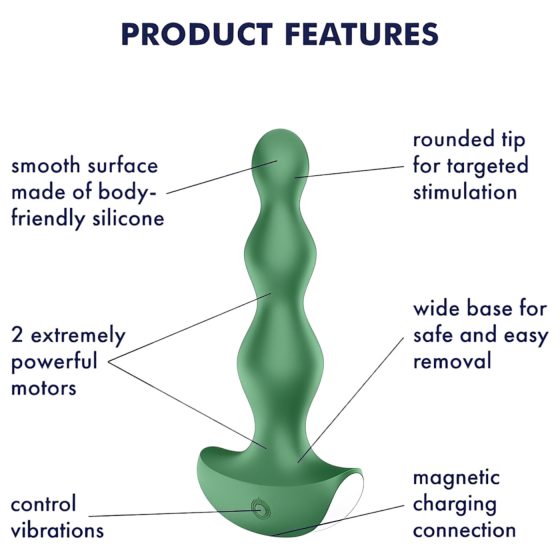 Satisfyer Lolli-Plug 2 - akumulátorový, vodotěsný anální vibrátor (zelený)