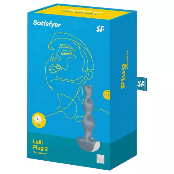 Satisfyer Lolli-Plug 2 - akumulátorový, vodotěsný anální vibrátor (šedý)