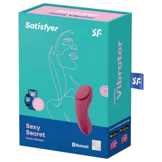 Satisfyer - inteligentní vibrační kalhotky - vodotěsné, červené