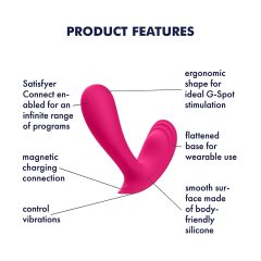   Satisfyer Top Secret - chytrý dvoumotorový vibrátor (růžový)