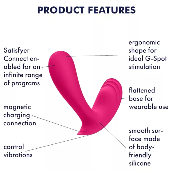 Satisfyer Top Secret - vibrátor ovládaný aplikací (růžový)