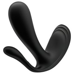   Satisfyer Top Secret Plus - chytrý 3-ramenný vibrátor (černý)