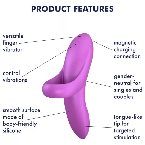 Satisfyer Bold Lover - akumulátorový, vodotěsný vibrační prstový stimulátor (růžový)