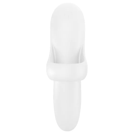Satisfyer Bold Lover - akumulátorový, vodotěsný vibrační prstový stimulátor (bílý)