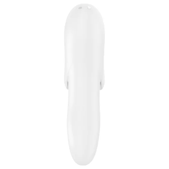 Satisfyer Bold Lover - akumulátorový, vodotěsný vibrační prstový stimulátor (bílý)