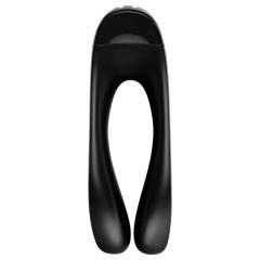   Satisfyer Candy Cane - akumulátorový vodotěsný dvouramenný vibrátor (černý)