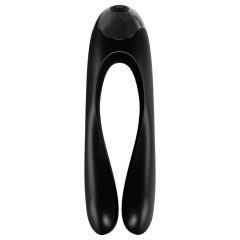   Satisfyer Candy Cane - akumulátorový vodotěsný dvouramenný vibrátor (černý)
