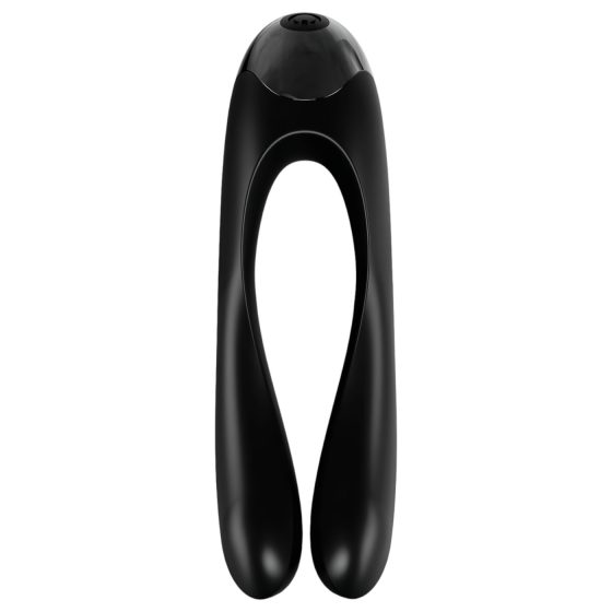 Satisfyer Candy Cane - akumulátorový vodotěsný dvouramenný vibrátor (černý)
