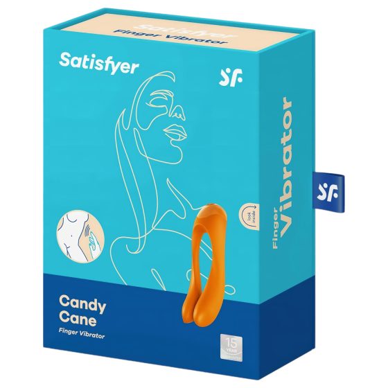 Satisfyer Candy Cane - akumulátorový vodotěsný dvojitý vibrátor (oranžový)