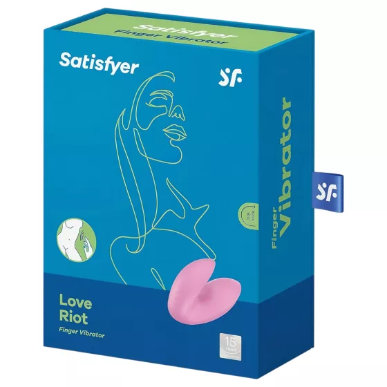 Satisfyer Love Riot - akumulátorový, vodotěsný prstový vibrátor (růžový)