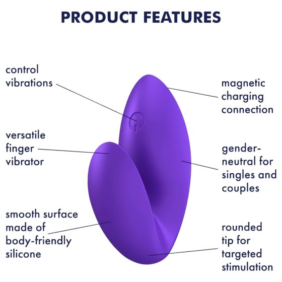 Satisfyer Love Riot - akumulátorový, vodotěsný prstový vibrátor (fialový)