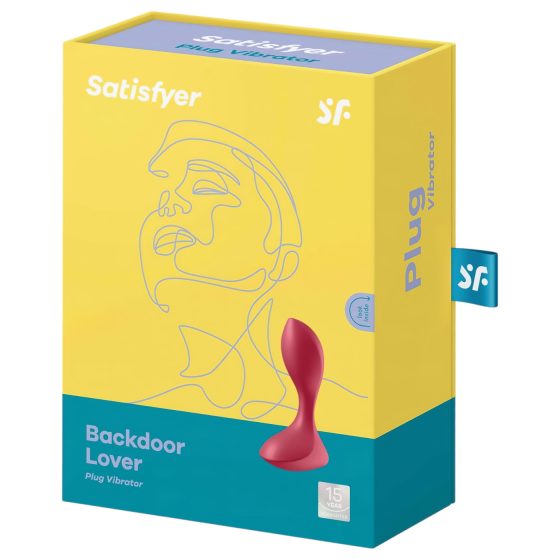 Satisfyer Backdoor Lover - dobíjecí, vodotěsný anální vibrátor (červený)