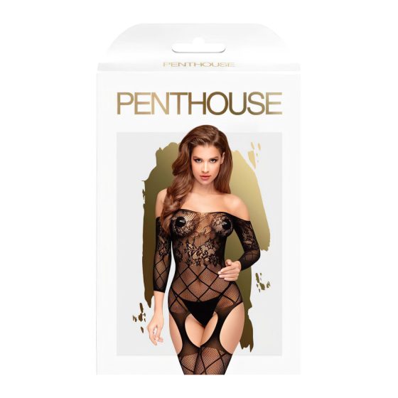 Penthouse Top-Notch - otevřená síťovaná sada (černá)