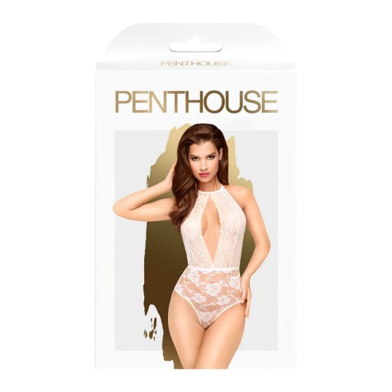 Penthouse Toxic Powder - bodystocking s ramínky - bílá - L/XL