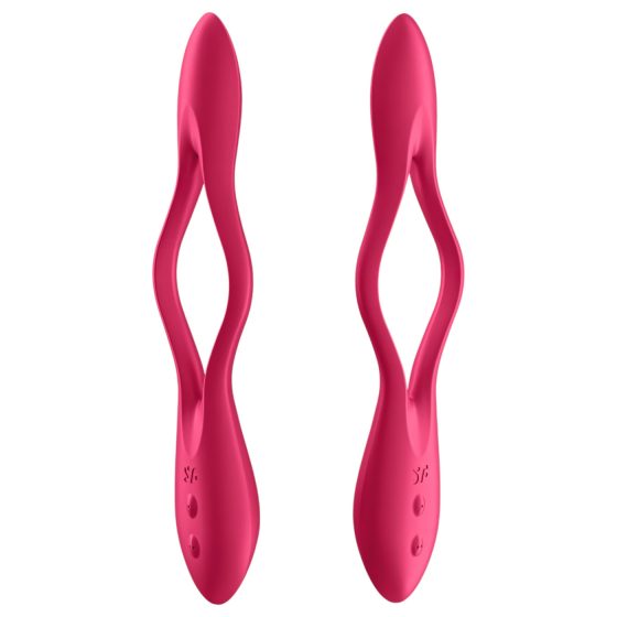 Satisfyer Elastic Joy - akumulátorový, flexibilní párový vibrátor (červený)