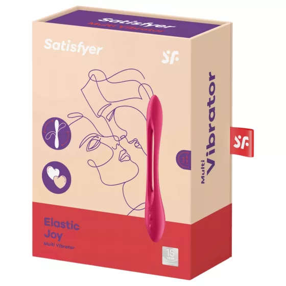 Satisfyer - flexibilní párový vibrátor - dobíjecí, červený