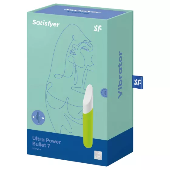 Satisfyer Ultra Power Bullet 7 - vodotěsný klitorisový vibrátor (zelený)