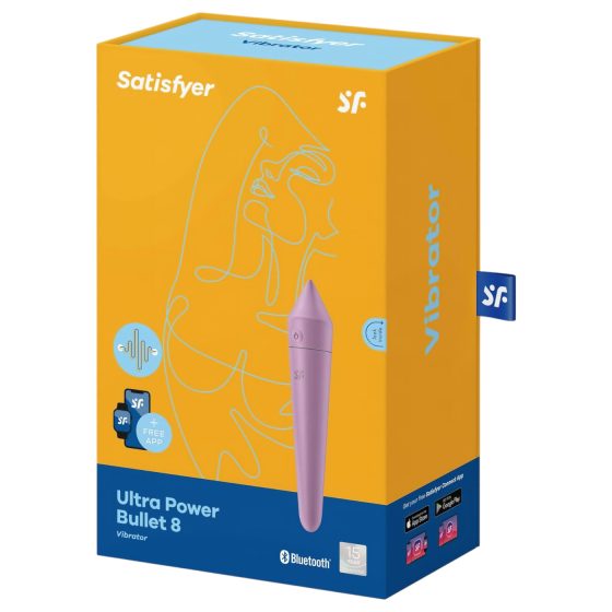 Satisfyer Ultra Power Bullet 8 - mini vibrátor - vodotěsný - fialový