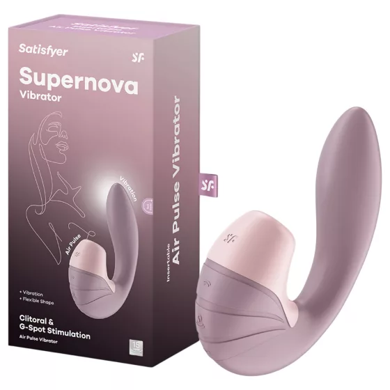 Satisfyer Supernova - akumulátorový, tlakový 2v1 vibrátor (růžový)
