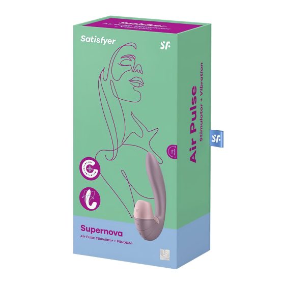 Satisfyer Supernova - akumulátorový, vzduchový 2v1 vibrátor (růžový)