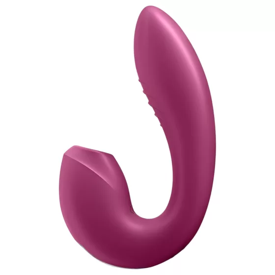 Satisfyer Sunray - akumulátorový, tlakový 2v1 vibrátor (červený)