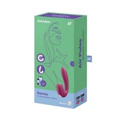   Satisfyer Sunray - dobíjecí, vzduchové 2v1 vibrátor (červený)