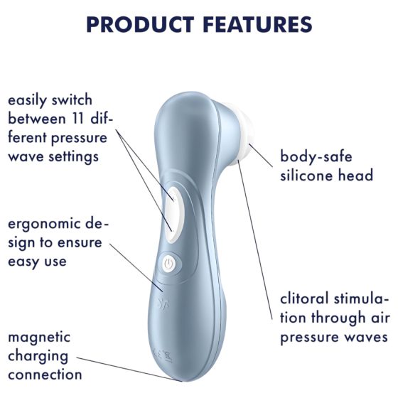 Satisfyer Pro 2 Gen2 - dobíjecí stimulátor s tlakovými vlnami na klitoris (Modrá)