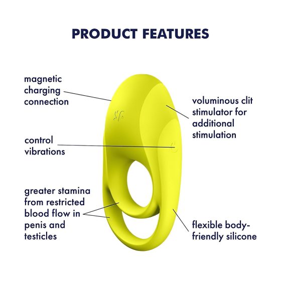 Satisfyer Spectacular - voděodolný vibrační kroužek na penis (žlutý)
