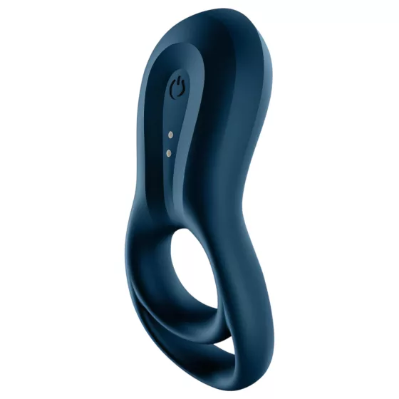 Satisfyer Epic Duo - vibrátorový erekční kroužek pro muže ovládaný aplikací (černý)