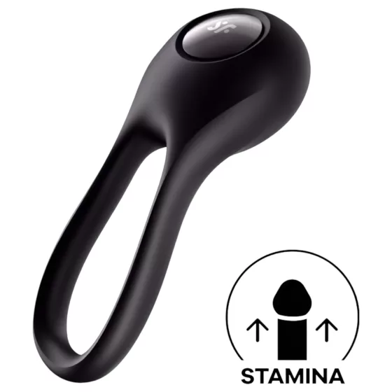 Satisfyer Majestic Duo - vibrační vodotěsný erekční kroužek - černý, dobíjecí