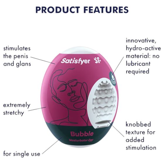 Satisfyer Egg Bubble - vejce masturbátor (1 ks)
